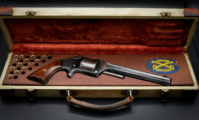 Magnifique Smith & Wesson Old Army model 2, 6 pouces dans son splendide étui de flûte traversière