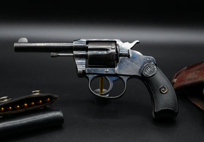 Splendide et authentique Colt Pocket Positive "For 32 SW CTG" 3 pouces de 1906 dans son holster de Police