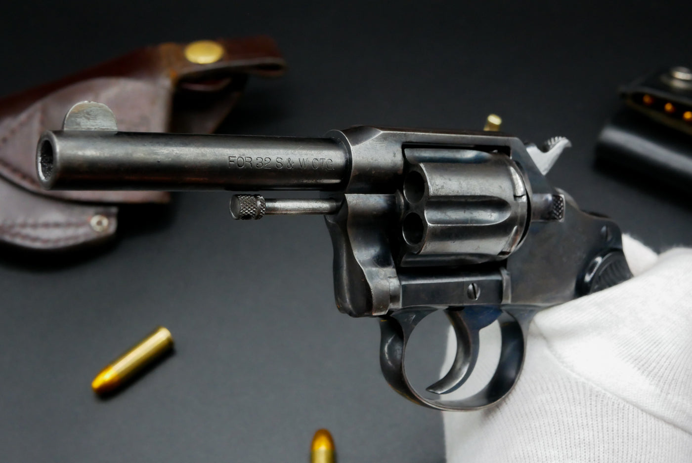 Splendide et authentique Colt Pocket Positive "For 32 SW CTG" 3 pouces de 1906 dans son holster de Police