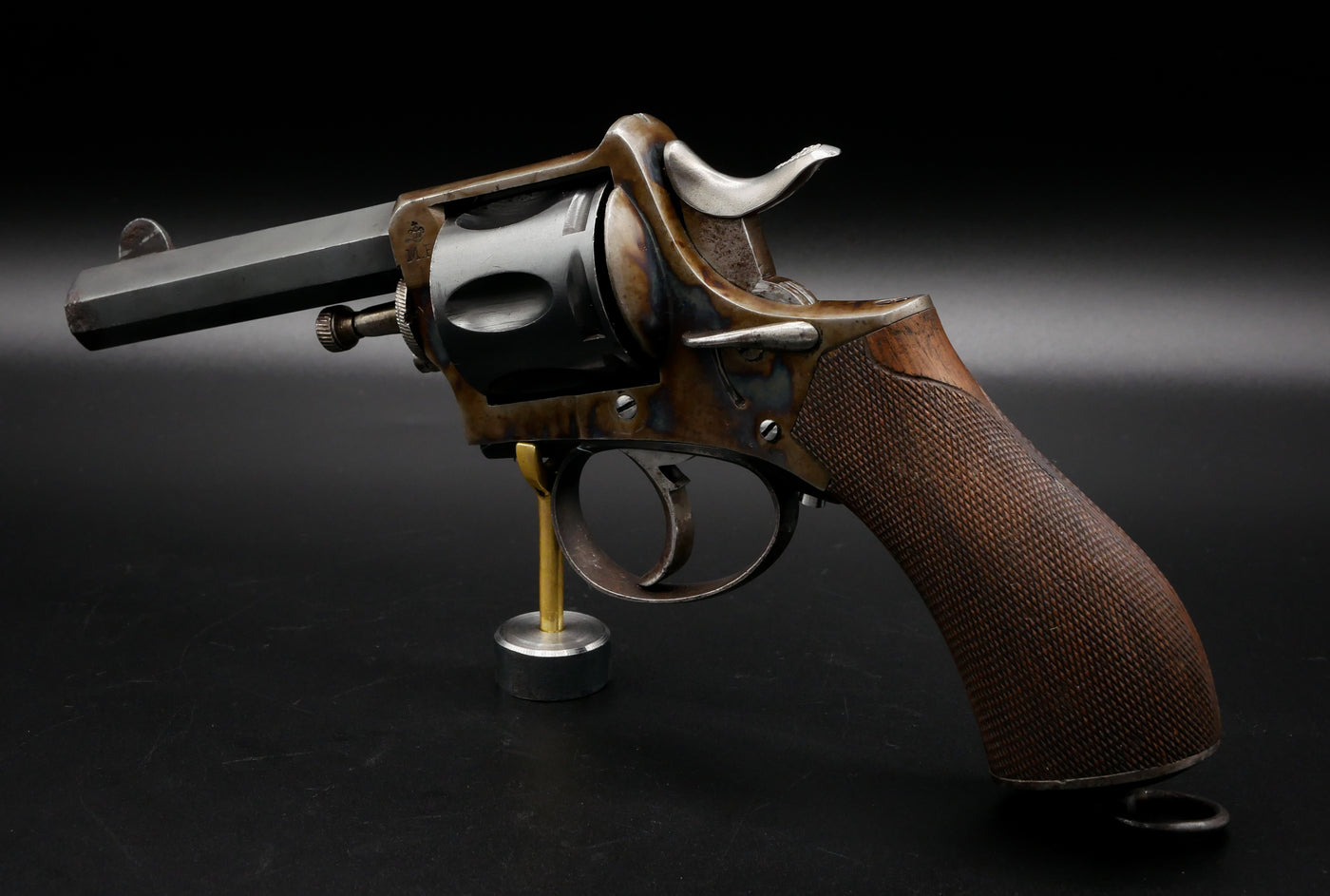 Revolver de type Webley RIC repensé par Max Fliegenschmidt. Jaspage splendide !