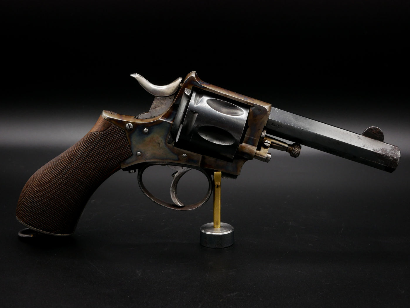 Revolver de type Webley RIC repensé par Max Fliegenschmidt. Jaspage splendide !