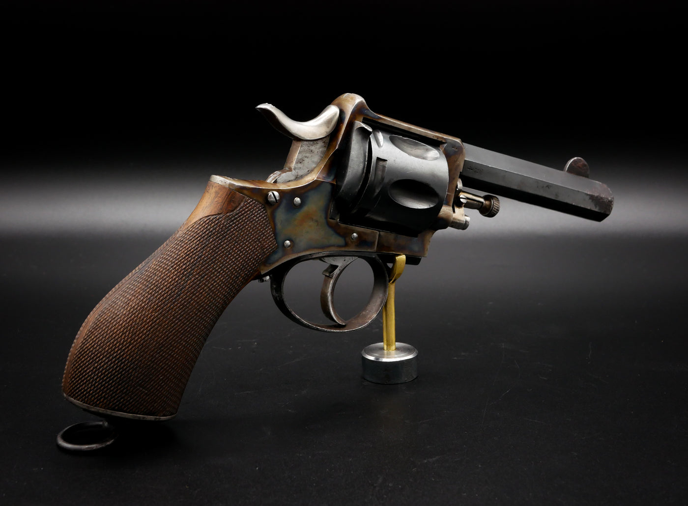 Revolver de type Webley RIC repensé par Max Fliegenschmidt. Jaspage splendide !