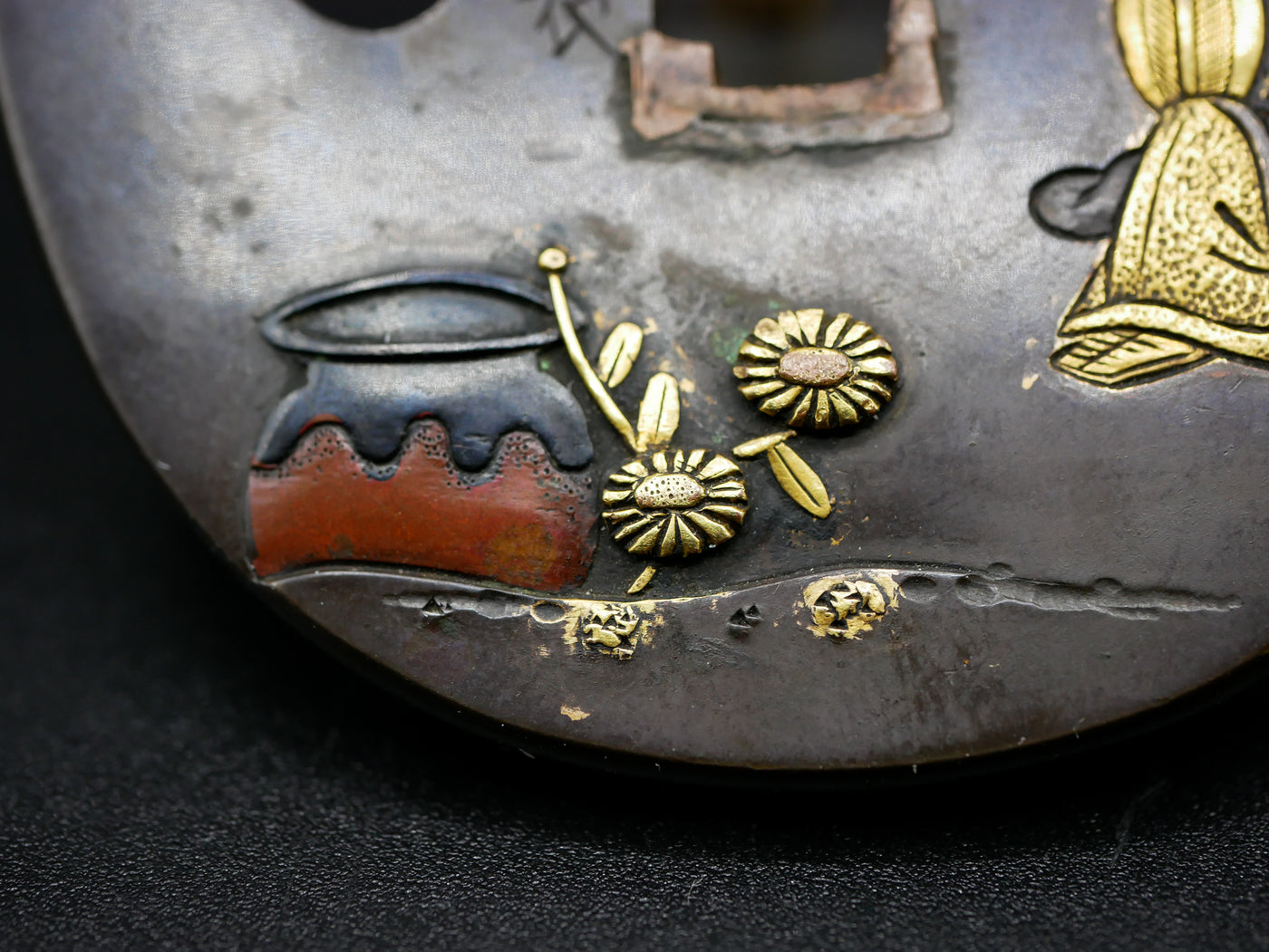 Tsuba Naga Maru Japon époque Edo en parfait état de conservation