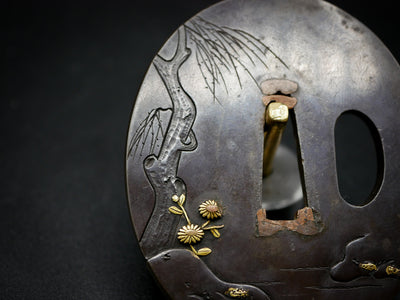 Tsuba Naga Maru Japon époque Edo en parfait état de conservation