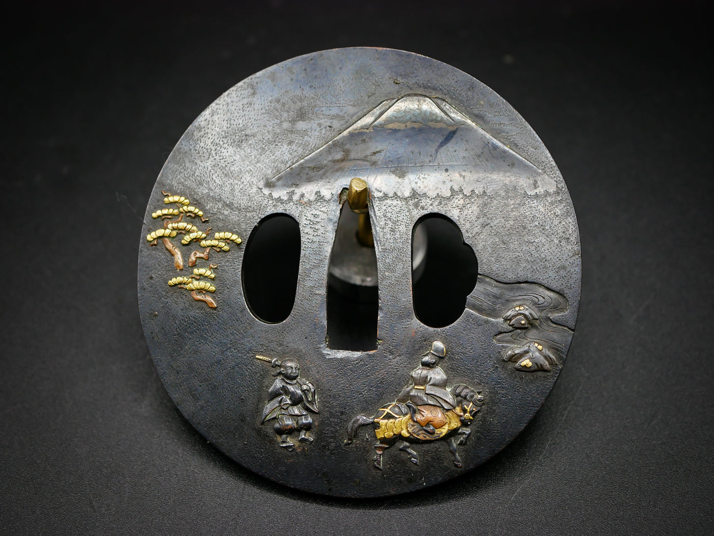 Tsuba Marugata Japon Epoque Edo, Parfait état de conservation