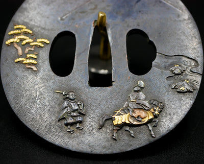 Tsuba Marugata Japon Epoque Edo, Parfait état de conservation