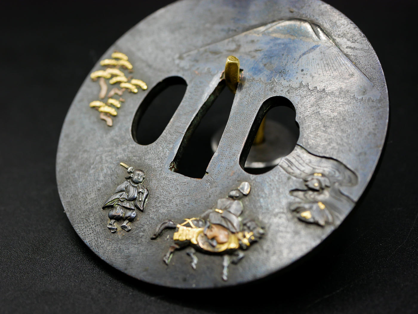 Tsuba Marugata Japon Epoque Edo, Parfait état de conservation