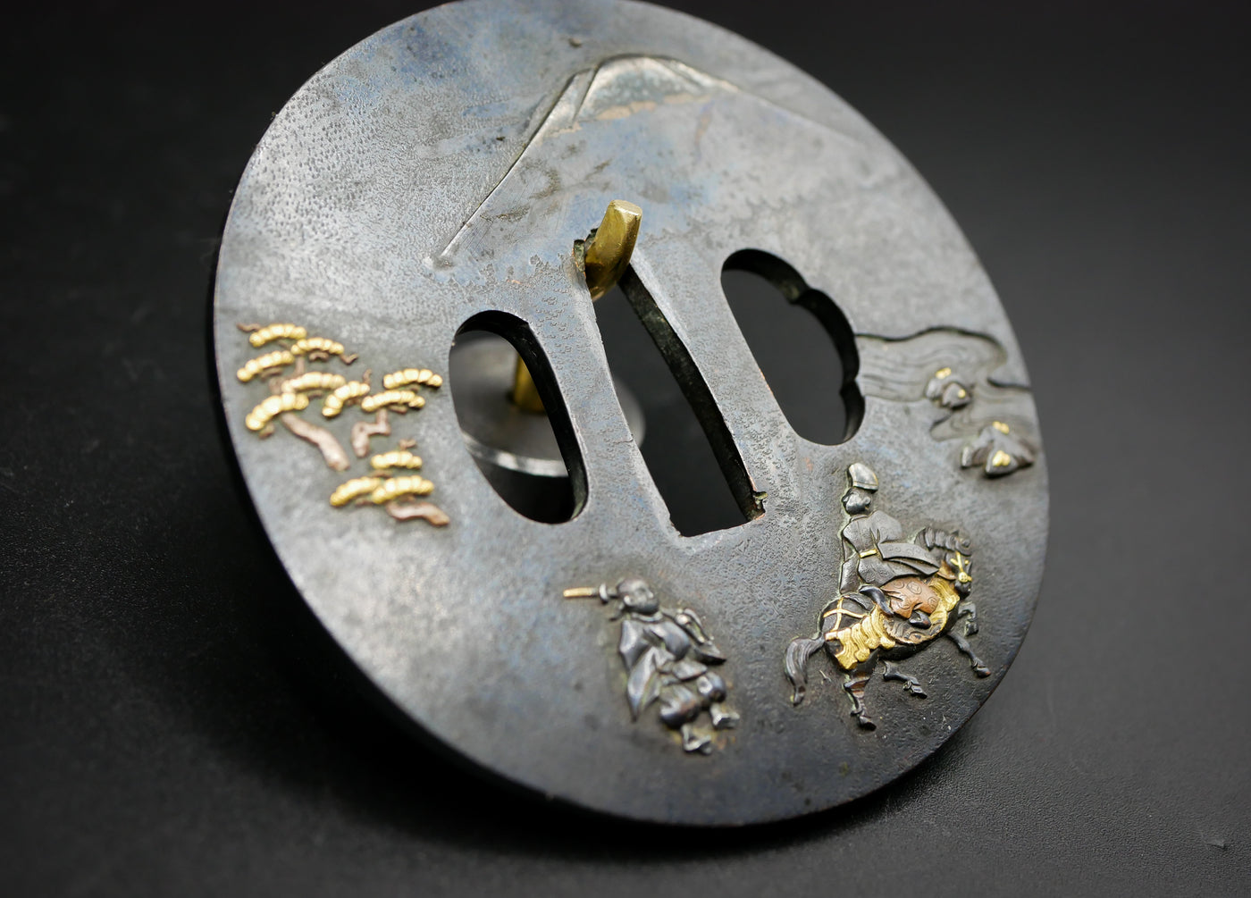 Tsuba Marugata Japon Epoque Edo, Parfait état de conservation