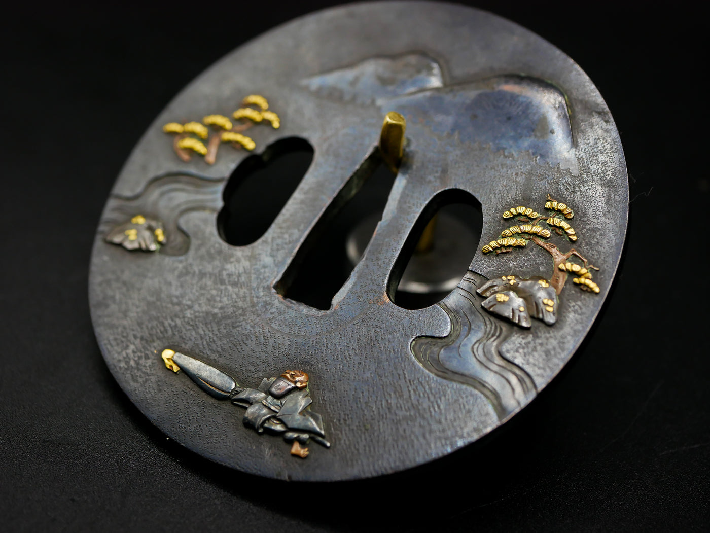 Tsuba Marugata Japon Epoque Edo, Parfait état de conservation