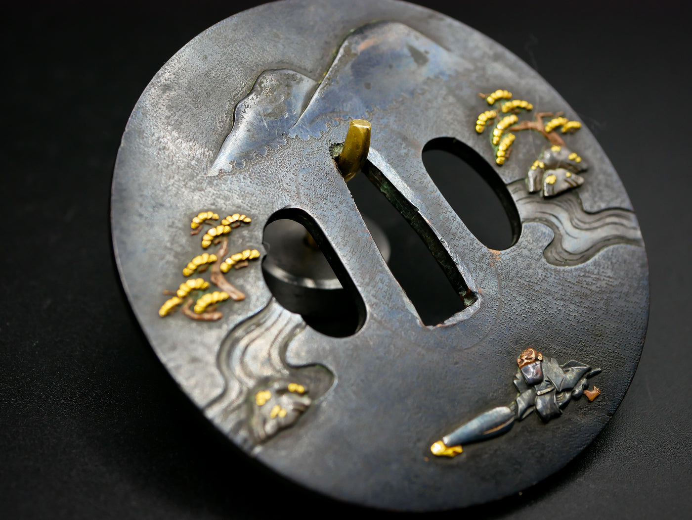 Tsuba Marugata Japon Epoque Edo, Parfait état de conservation